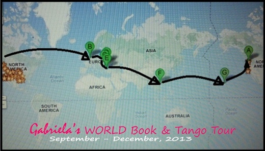 Gabriela's World Tour 2013 map